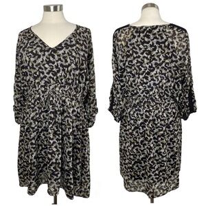 CITY CHIC Animal Print Chiffon Dress size 16